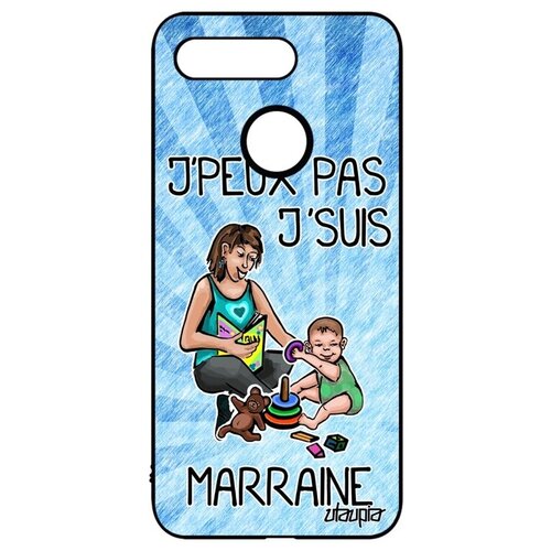 фото Необычный чехол на мобильный // honor v20 / view 20 // "не могу - стала крестной!" карикатура пародия, utaupia, голубой