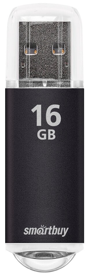 Флеш-накопитель USB 2.0 Smartbuy 16GB V-Cut Black (SB16GBVC-K)
