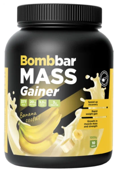 Bombbar Mass Gainer (1000 гр) (банановый коктейль)
