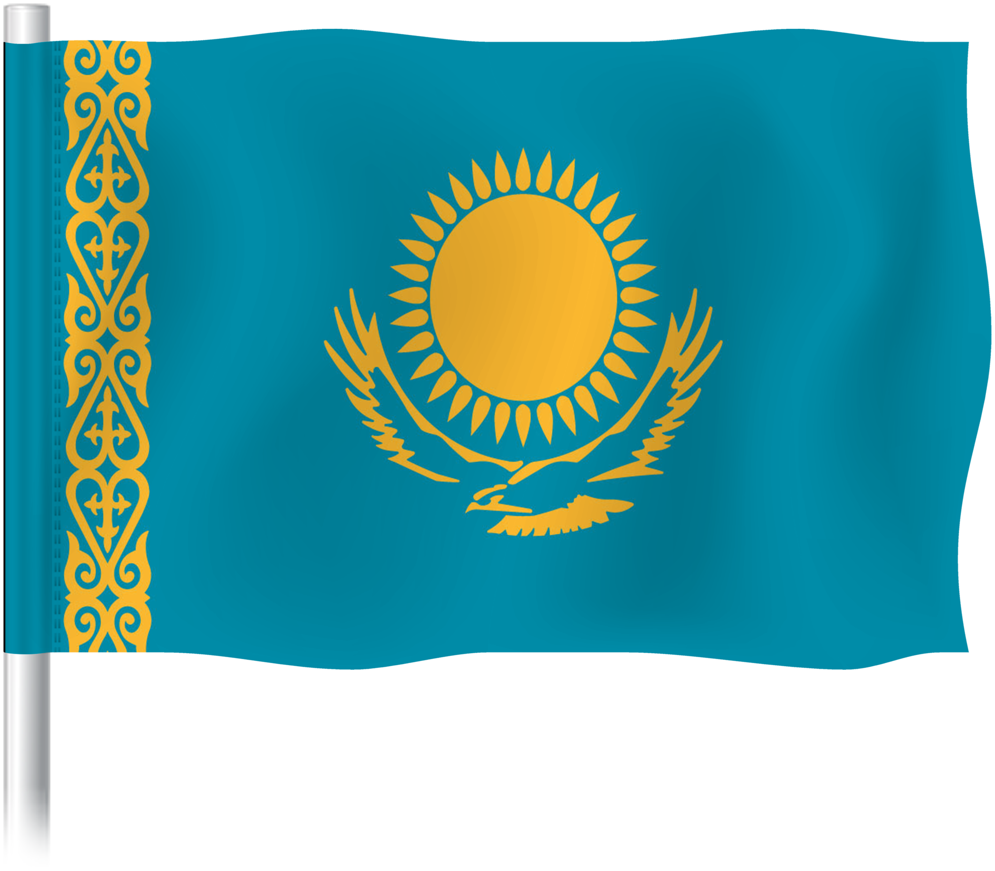 Флаг Казахстана / 90x135 см.
