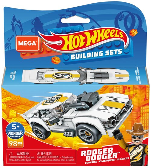 Конструктор Mega Construx Hot Wheels GVM28 Машинка гоночная, 98 дет.