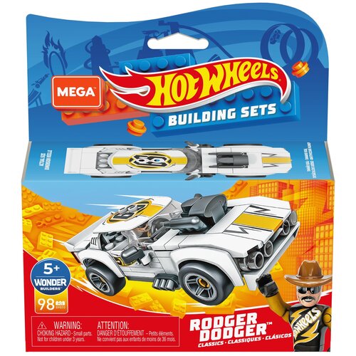 конструктор mega construx building tube gvm57 70 дет Конструктор Mega Construx Hot Wheels GVM28 Машинка гоночная, 98 дет.