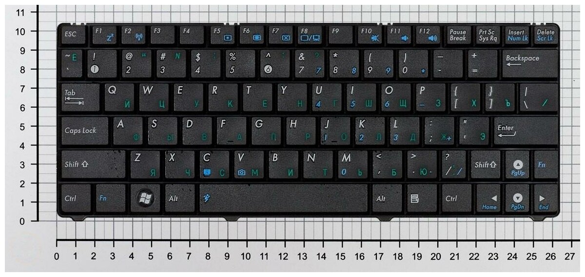 Клавиатура для ноутбука Asus 0KNA-1J2RU01 русская черная