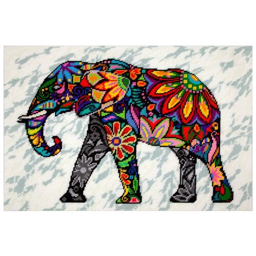 фото Набор для вышивания пряжей quick tapestry арт. ts86 слон 50х80 см brvsk