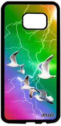 Необычный чехол для мобильного // Galaxy S7 Edge // "Чайки" Крачка Птицы, Utaupia, цветной