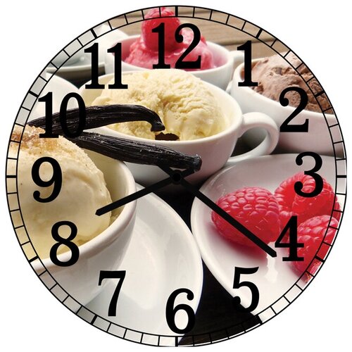 фото Svs настенные часы svs 3001316 kitchen сладости и фрукты