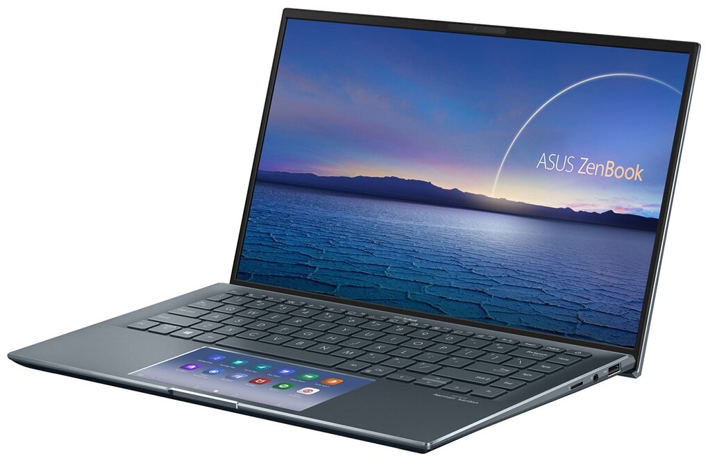 14 Ноутбук ASUS Zenbook 14 UX435EA-A5005T 1920x1080 Intel Core i5 1135G7 24 ГГц RAM 8 ГБ LPDDR4X SSD 512 ГБ Intel Iris Xe Graphics Windows 10 Pro 90NB0RS1-M00440 серый