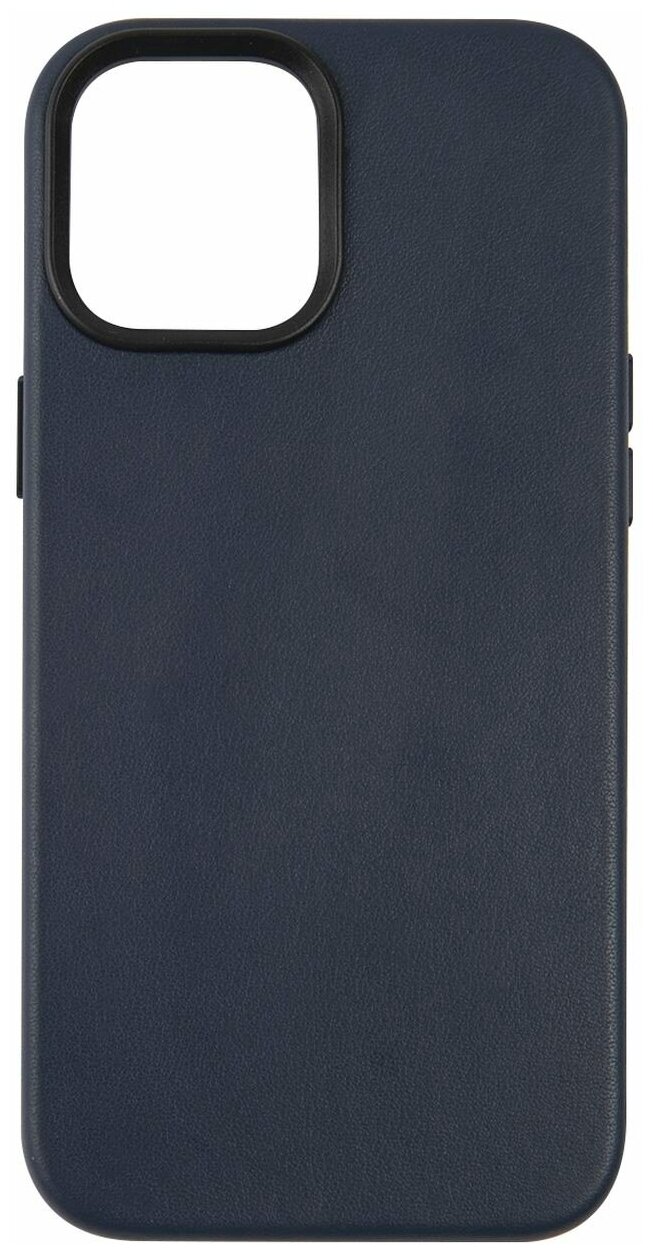 Кожаный чехол на iPhone 12 Pro Max/Айфон 12 про макс, натуральная кожа,микрофибра внутри, темно-синий