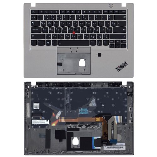 Клавиатура для ноутбука Lenovo ThinkPad T490s топкейс серебристый 11261₽