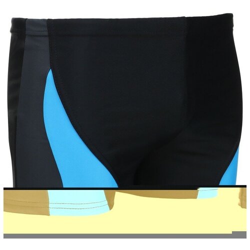 Плавки для плавания, р. 36, чёрный/серый/голубой плавки шорты для мальчика цвет бирюзовый рост 134 см