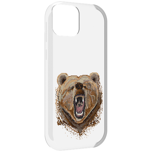 Чехол MyPads пиксельный медведь для UleFone Note 6 / Note 6T / Note 6P задняя-панель-накладка-бампер