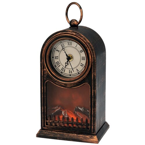 Светильник NEON-NIGHT Home Светодиодный камин Старинные часы 511-020 / 021, цвет арматуры: бронзовый