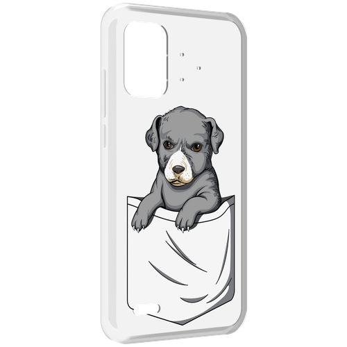 Чехол MyPads собачка в кармане для UMIDIGI Bison Pro задняя-панель-накладка-бампер