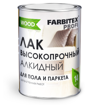 Лак алкидный для пола и паркета FARBITEX профи WOOD (0.9 л)