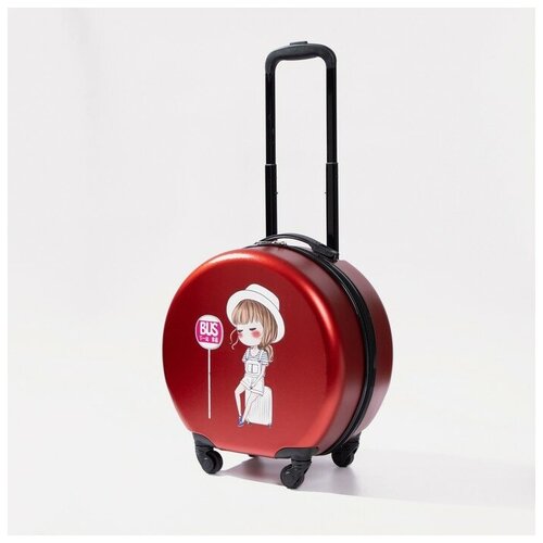 фото Market-space чемодан детский, отдел на молнии, 4 колеса, цвет красный