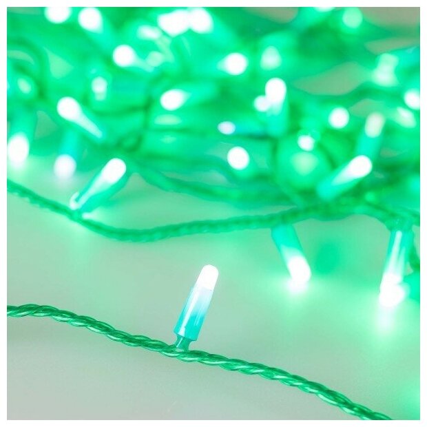 Светодиодная гирлянда ARD-STRING-CLASSIC-10000-GREEN-100LED-MILK-FLASH Green (230V, 7W) (Ardecoled, IP65)