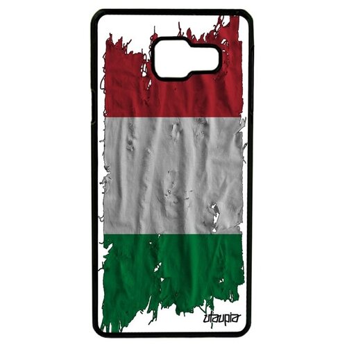 фото Противоударный чехол для телефона // samsung galaxy a3 2016 // "флаг италии на ткани" дизайн государственный, utaupia, белый
