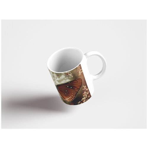 фото Кружка "бабочка, коричневый, олеандр" 320 мл lotsprints