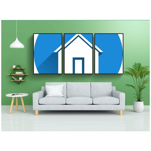 фото Набор модулных постеров для интерьера "дом, начинать, домашняя страница" 60x90 см. в тубусе, без рамки lotsprints