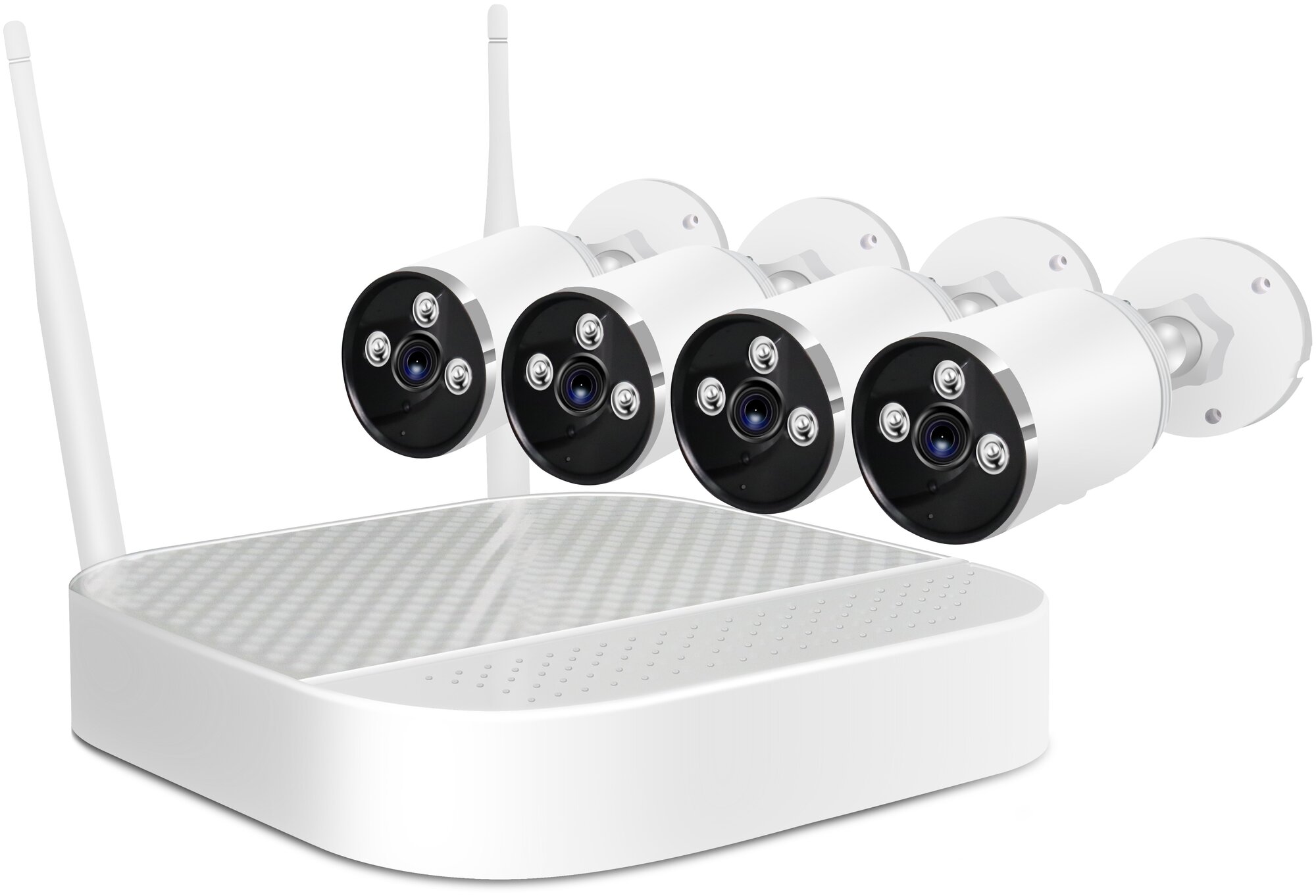 Система видеонаблюдения для дома Kvadro Vision Cloud-03-4 (P1592RU) - беспроводной комплект наблюдения на 4 камеры с записью в облако