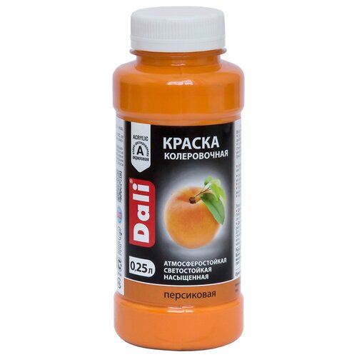 фото Колеровочная краска dali акриловая, персиковый, 0.25 л, 0.4 кг