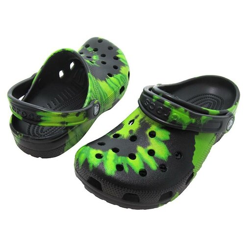 Сабо  Crocs, размер 37(M5/W7), зеленый, черный