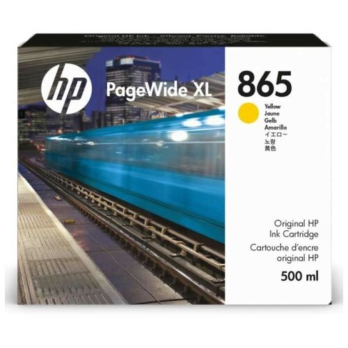 Cartridge HP 865 для PageWide XL 4200/5200, желтый, 500 мл контейнер для очистки hp 874 876 pagewide xl 3ww73a