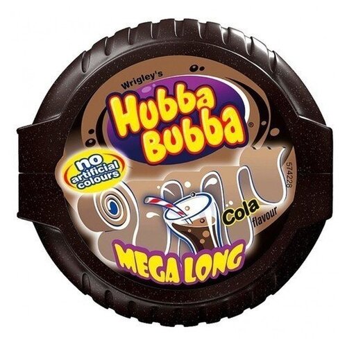 Жевательная резинка Hubba Bubba Mega Long Cola со вкусом колы 56 г.