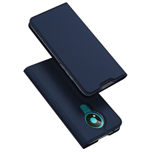 фото Чехол-книжка mypads для nokia 3.4 из качественной водоотталкивающей импортной кожи на жесткой металлической основе синий