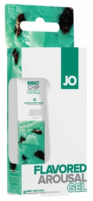 Стимулирующий клиторальный гель со вкусом мятного шоколада JO Mint Chip Chill - 10 мл.