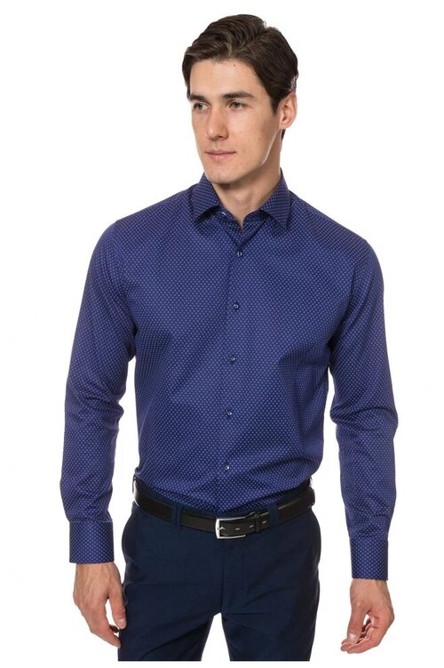 Рубашка GroStyle, размер 39/182, синий