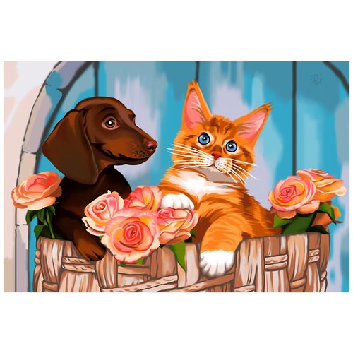 Алмазная вышивка Алмазное хобби Ah5319 Пушистые друзья