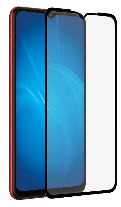 Защитное стекло для экрана DF sColor-111 для Samsung Galaxy A12 1 шт, черный [df ] - фото №1