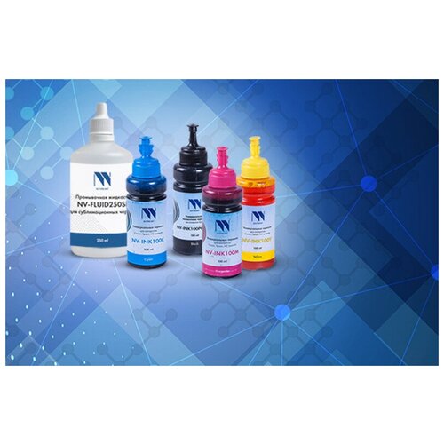 Чернила NV Print универсальные INK500U C голубой (cyan) 500 мл, для Сanon, Epson, НР, Lexmark (NV-INK500UC)