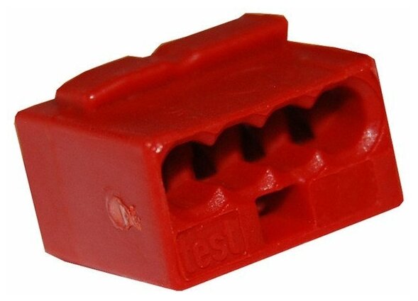 фото 243-804 Клемма MICRO 4-проводная для соединительных коробок 4х0.6-0.8мм красная (50шт/уп.)