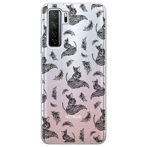 фото Re:pa чехол - накладка transparent для honor 30s / huawei nova 7 se с 3d принтом "foxes and feathers"