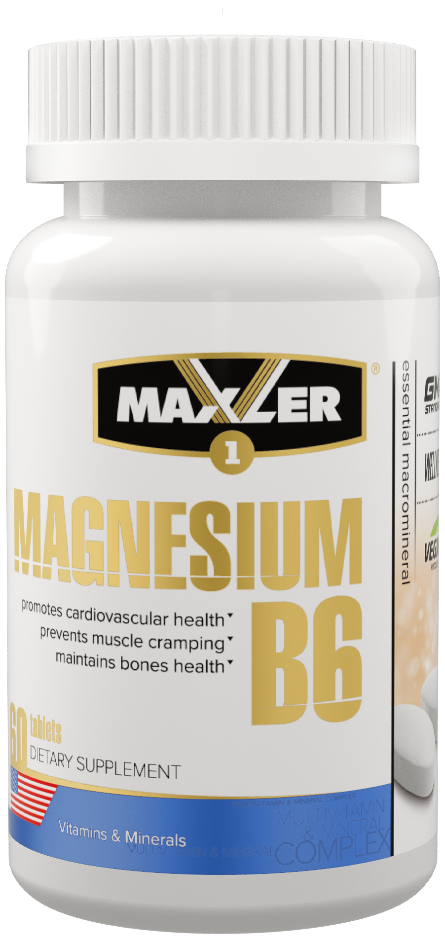 MAXLER Magnesium B6 таб., 100 мл, 66 г, 60 шт.
