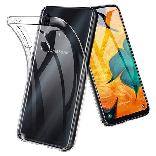 Cиликоновый прозрачный чехол Transparent для Samsung Galaxy A20 / A30