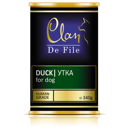 Clan De File консервы для собак утка 340 гр