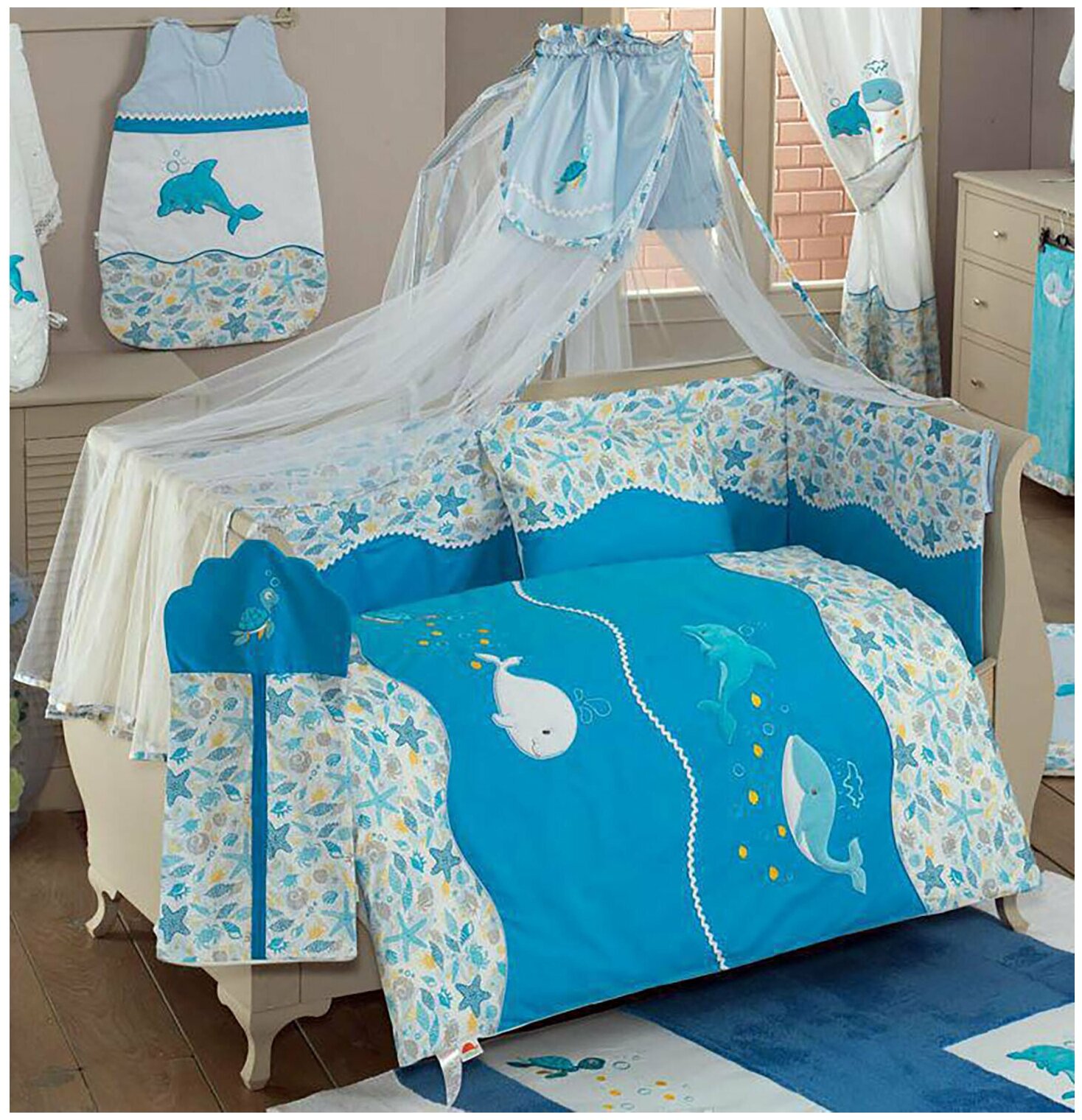 Комплект Kidboo из 6 предметов серии "Sea Life" (Blue)