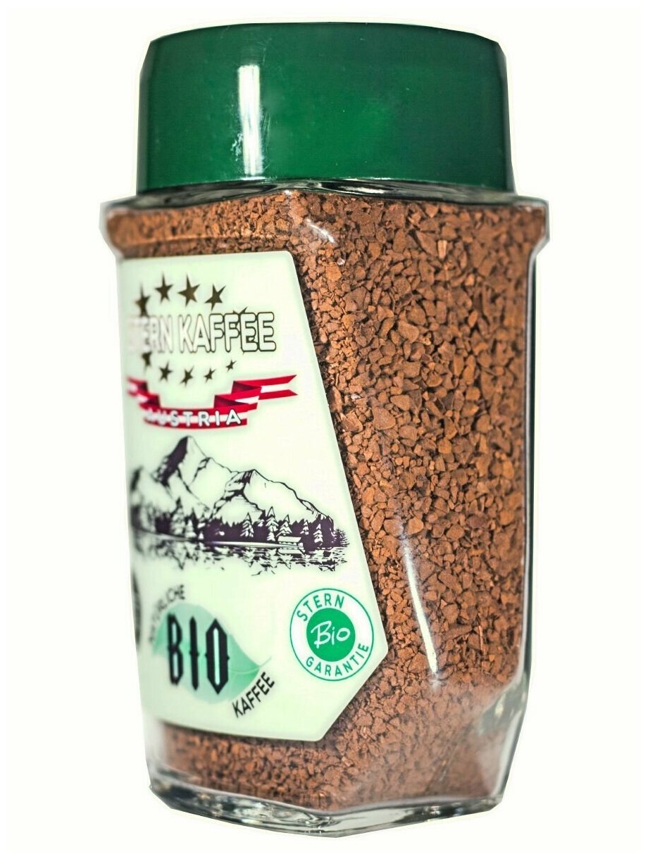 Кофе растворимый органический сублимированный STERNKAFFEE "Bio", стеклянная банка 100г - фотография № 6