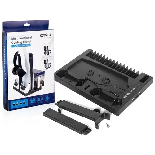 Вертикальная подставка OIVO Multifunctional Cooling Stand для PS5 (IV-P5246) зарядная станция для 2 х геймпадов playstation dualsense oivo iv p5242 ps5