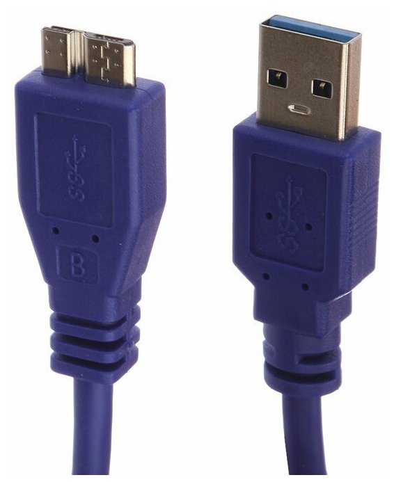 Кабель USB3.0(Am)-microUSB , Gembird, 0,5м, синий (CCP-mUSB3-AMBM-0.5M) - фото №6