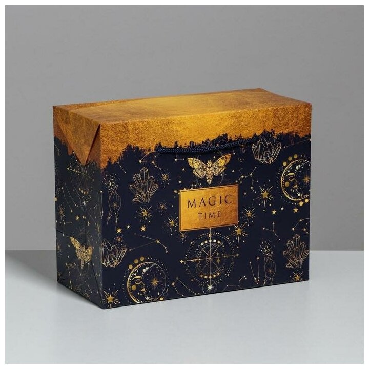 Дарите Счастье Пакет — коробка, подарочная упаковка, «Magic time», 23 х 18 х 11 см