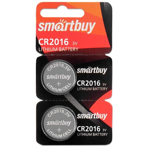 Батарейка CR2016 3V SmartBuy Blister, упаковка 2 шт. батарейка cr2016 3v varta blister 3 шт