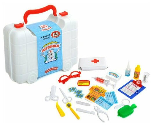 Детский игровой набор доктора "Волшебная аптечка" 25 предметов в подарок