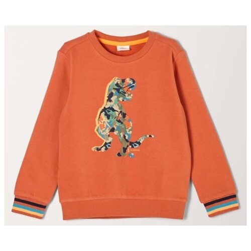 Пуловер для мальчиков, s.Oliver, артикул: 404.10.202.14.140.2109429, цвет: темно-синий (5952), размер: 104/110