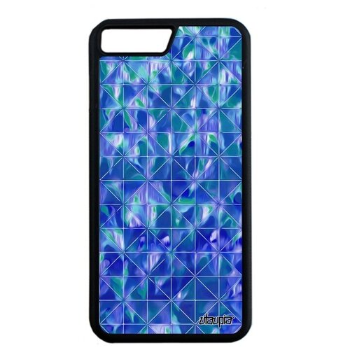 фото Необычный чехол на смартфон // iphone 8 plus // "плиточный мотив" мрамор узор, utaupia, голубой