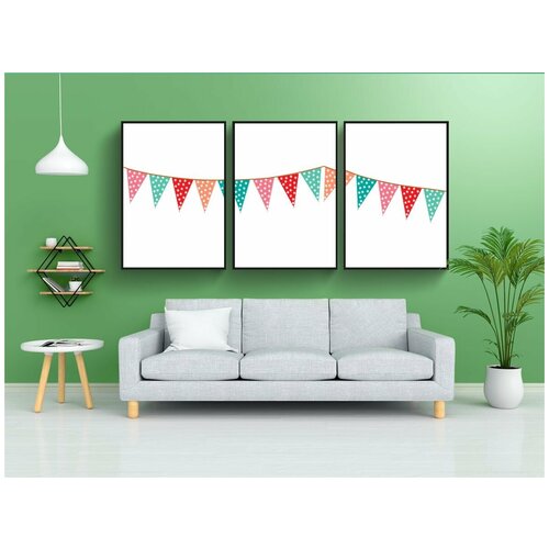 фото Набор модулных постеров для интерьера "овсянка, фестиваль, праздничный" 60x90 см. в тубусе, без рамки lotsprints