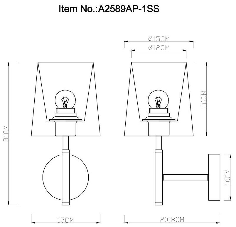 Бра Arte Lamp RODOS A2589AP-1SS